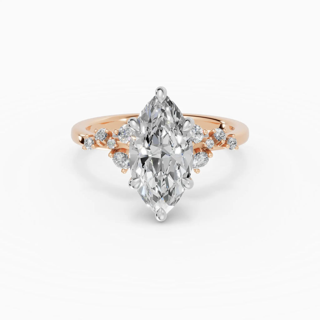 Anillo de compromiso JASMINE marquesa clúster