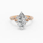 JASMINE marquise cluster engagement ring