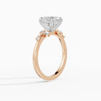 JASMINE oval cluster engagement ring