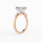 JASMINE princess cluster engagement ring