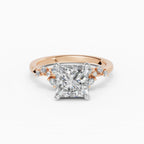JASMINE princess cluster engagement ring