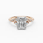 JASMINE radiant cluster engagement ring