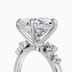 JASMINE cushion cluster engagement ring - back view