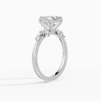 JASMINE cushion cluster engagement ring - on hand