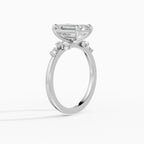 JASMINE emerald cluster engagement ring - on hand