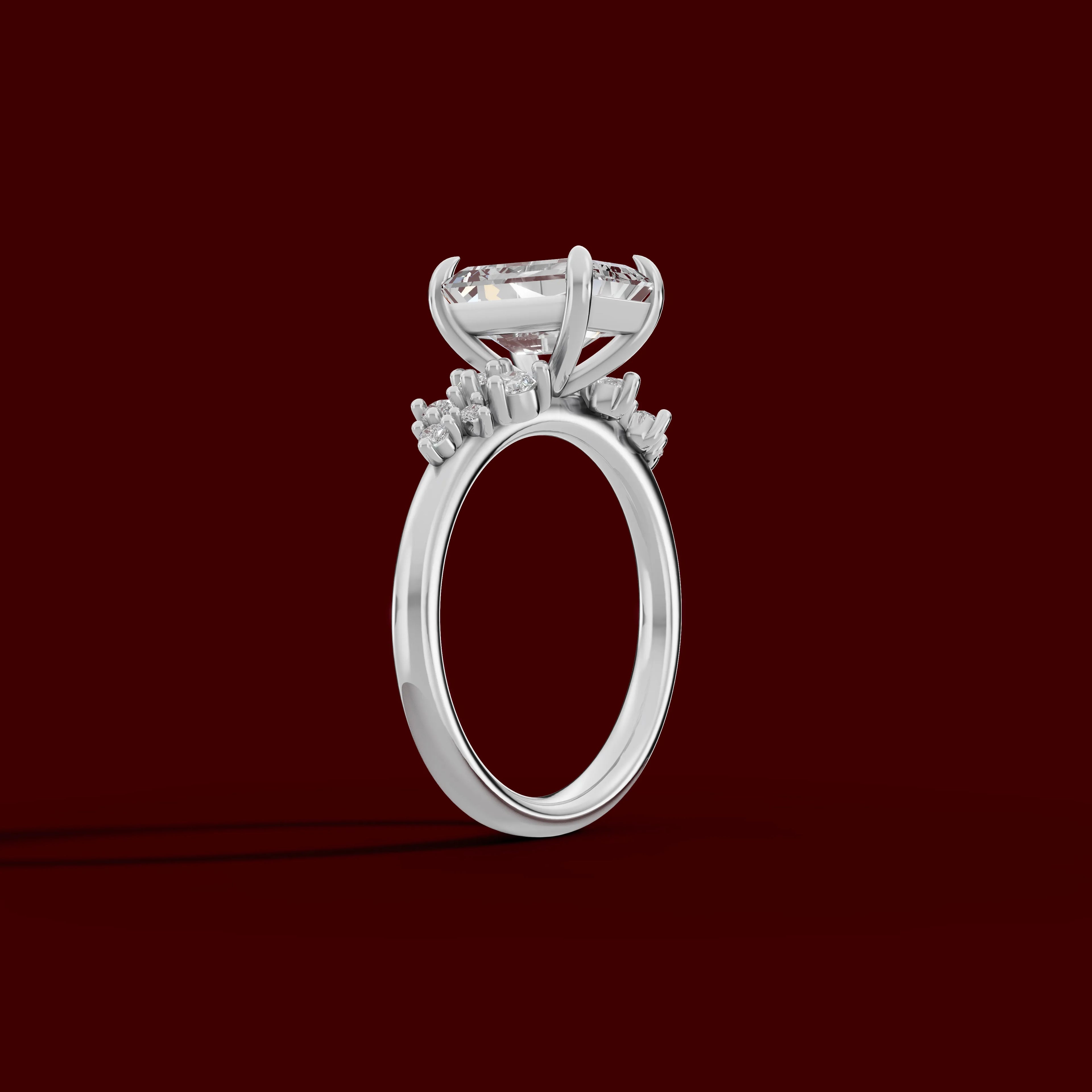 JASMINE | Anillo clúster esmeralda