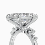 JASMINE marquise cluster engagement ring - back view
