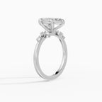 JASMINE marquise cluster engagement ring - worn on hand
