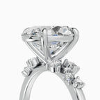 JASMINE oval cluster engagement ring - back view