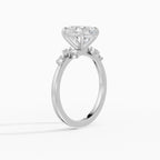JASMINE oval cluster engagement ring - on hand