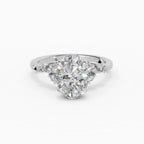 JASMINE oval cluster engagement ring - band detail