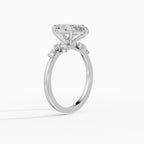 JASMINE pear cluster engagement ring - on hand