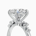 JASMINE round brilliant cluster engagement ring - back view