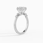 JASMINE round brilliant cluster engagement ring - on hand
