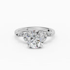 JASMINE round brilliant cluster engagement ring - band detail