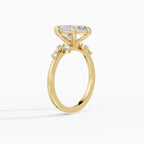 JASMINE marquise cluster engagement ring in white gold - side view