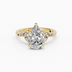 JASMINE pear cluster engagement ring in 18k yellow gold