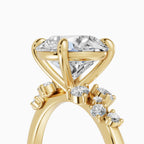 JASMINE round brilliant cluster engagement ring in platinum - setting detail