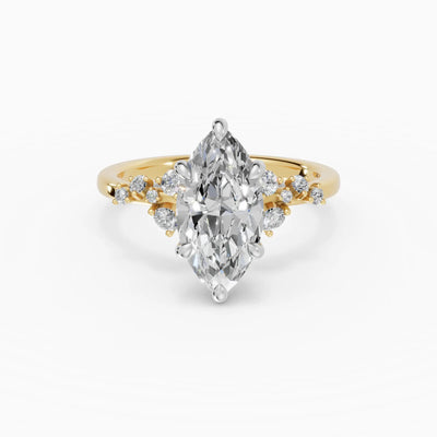 Anillo de compromiso JASMINE marquesa clúster