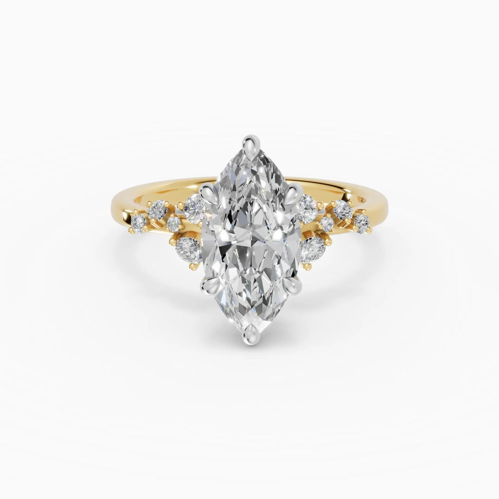 Anillo de compromiso JASMINE marquesa clúster