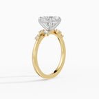 JASMINE oval cluster engagement ring