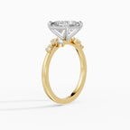 JASMINE princess cluster engagement ring