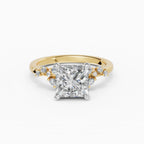 JASMINE princess cluster engagement ring