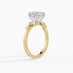 JASMINE round brilliant cluster engagement ring