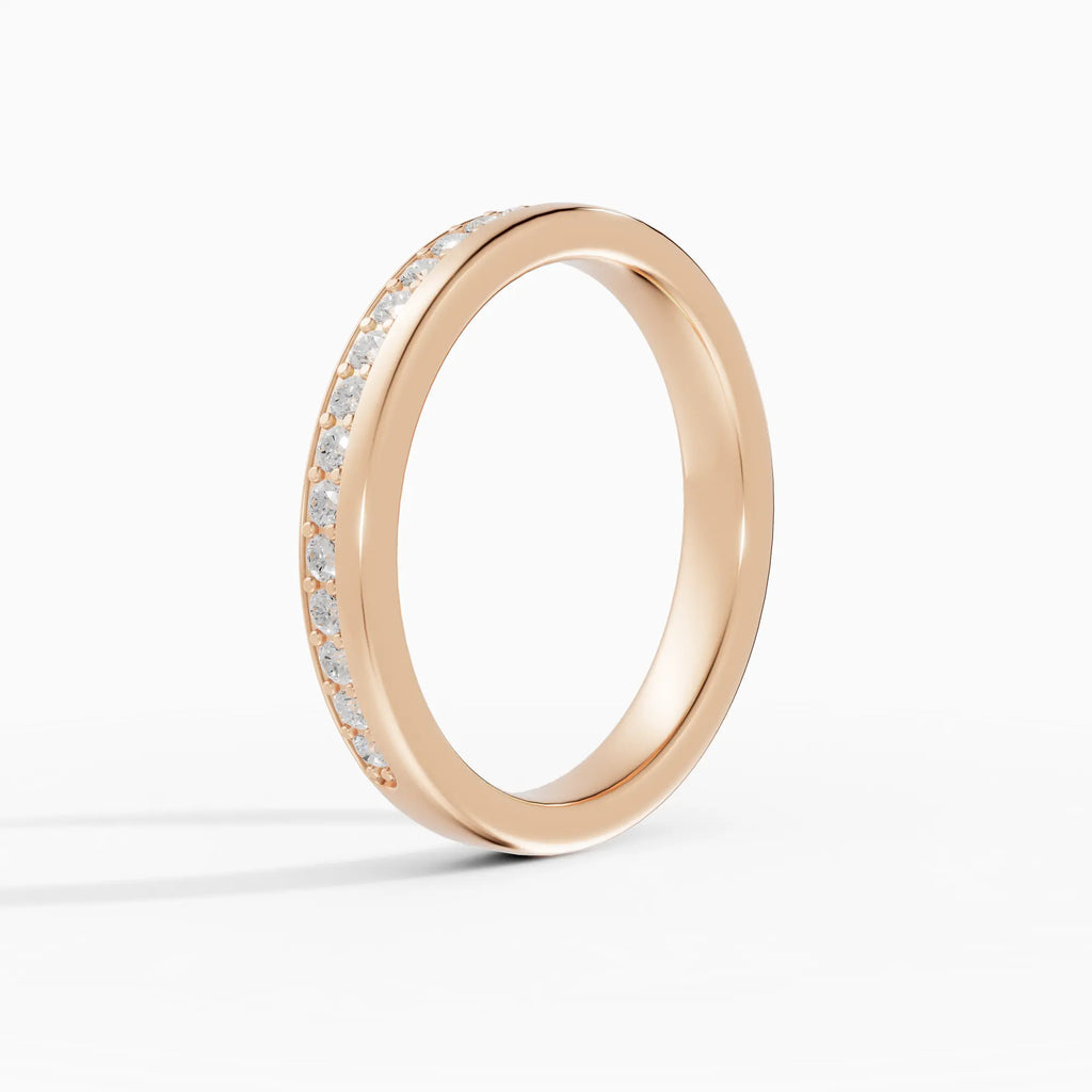 LUX | Alianza plana confort fit 3mm con pavé