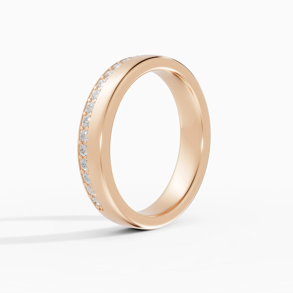 LUX | Alianza plana confort fit 4mm con pavé