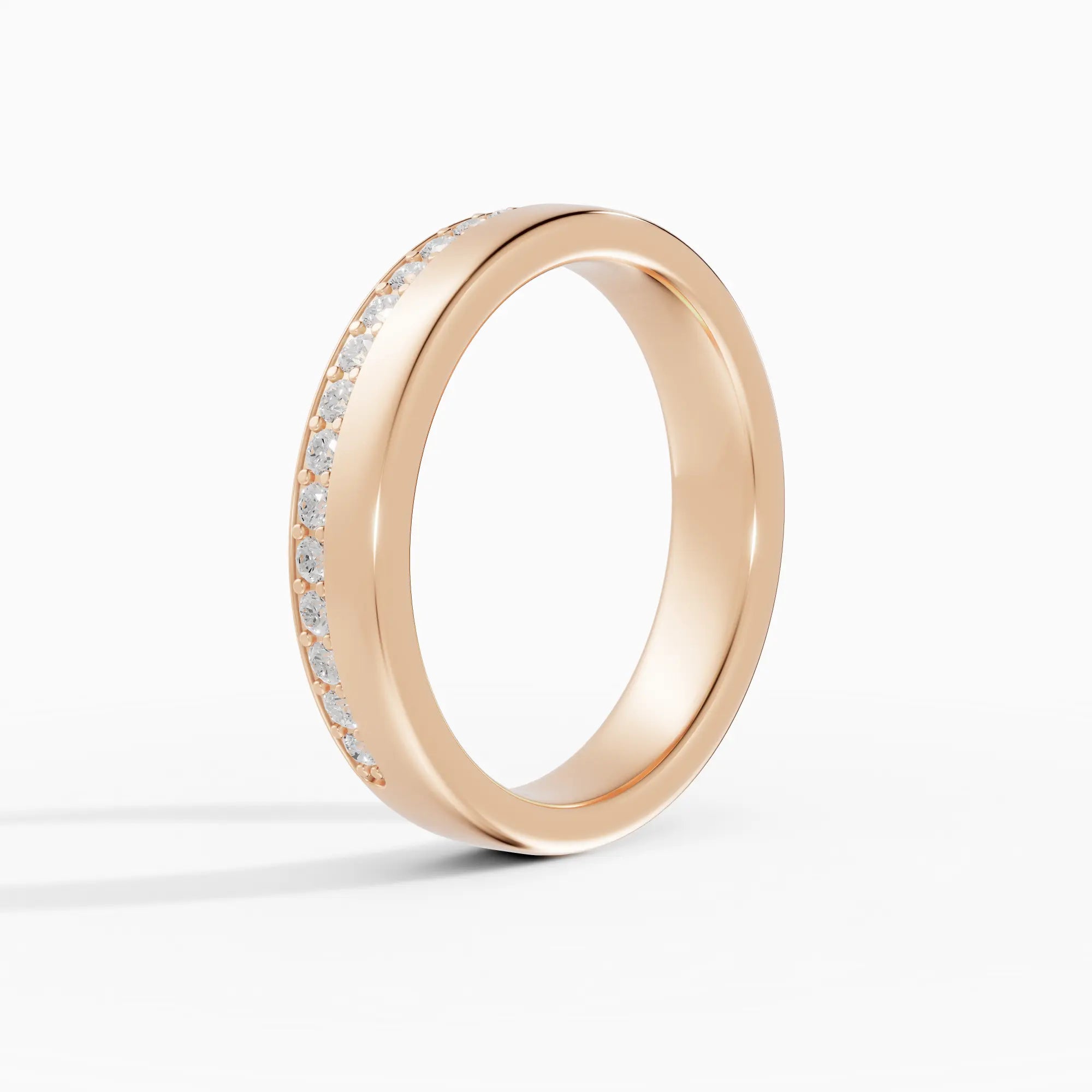 LUX | Alianza plana confort fit 4mm con pavé