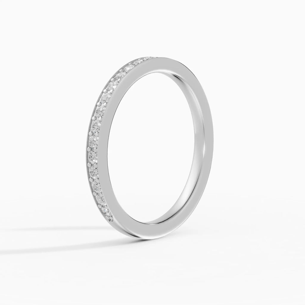 LUX | Alianza plana confort fit 2mm con pavé