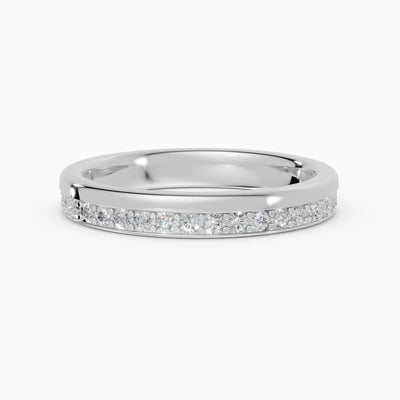 LUX | Alianza plana confort fit 3mm con pavé