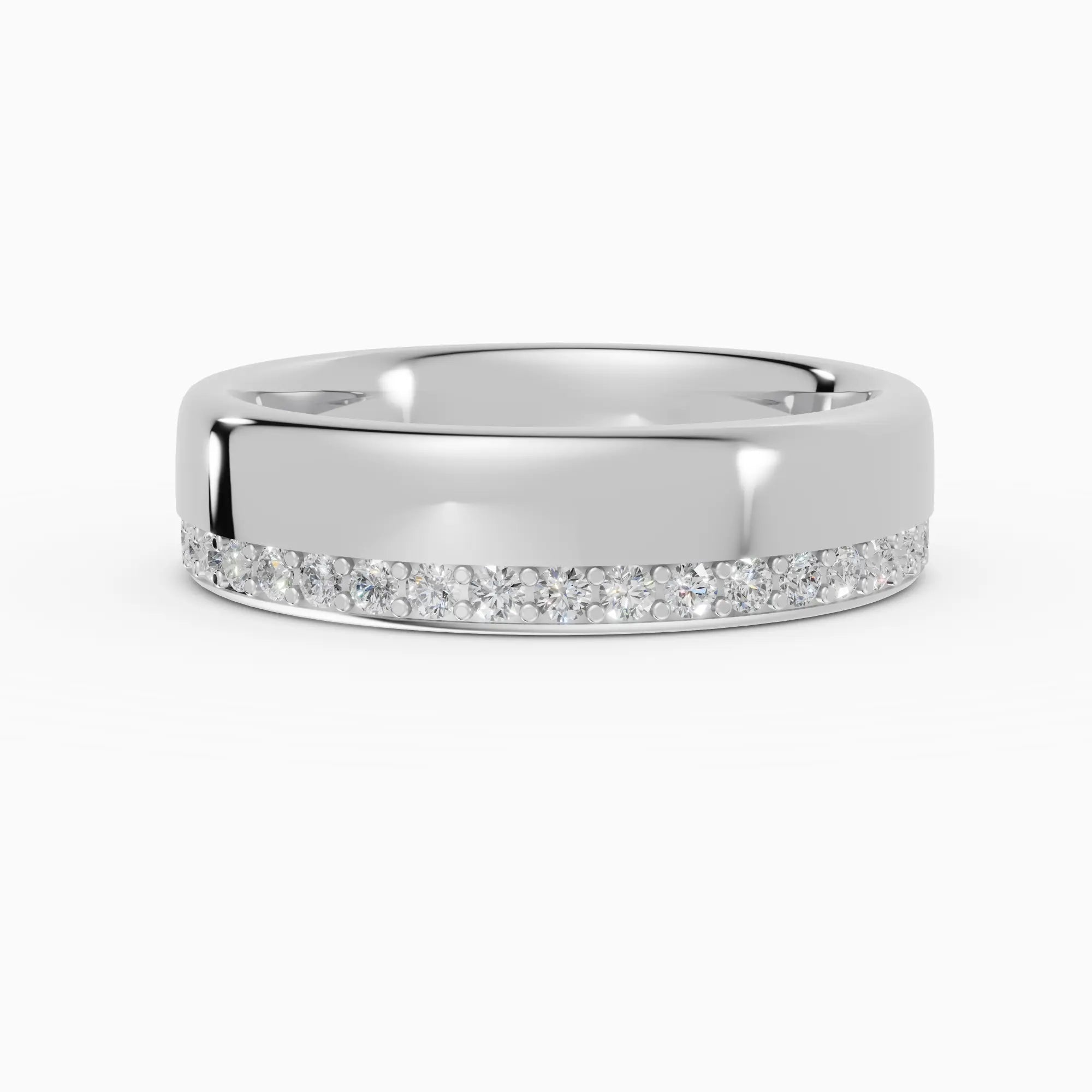 LUX | Alianza plana confort fit 5mm con pavé