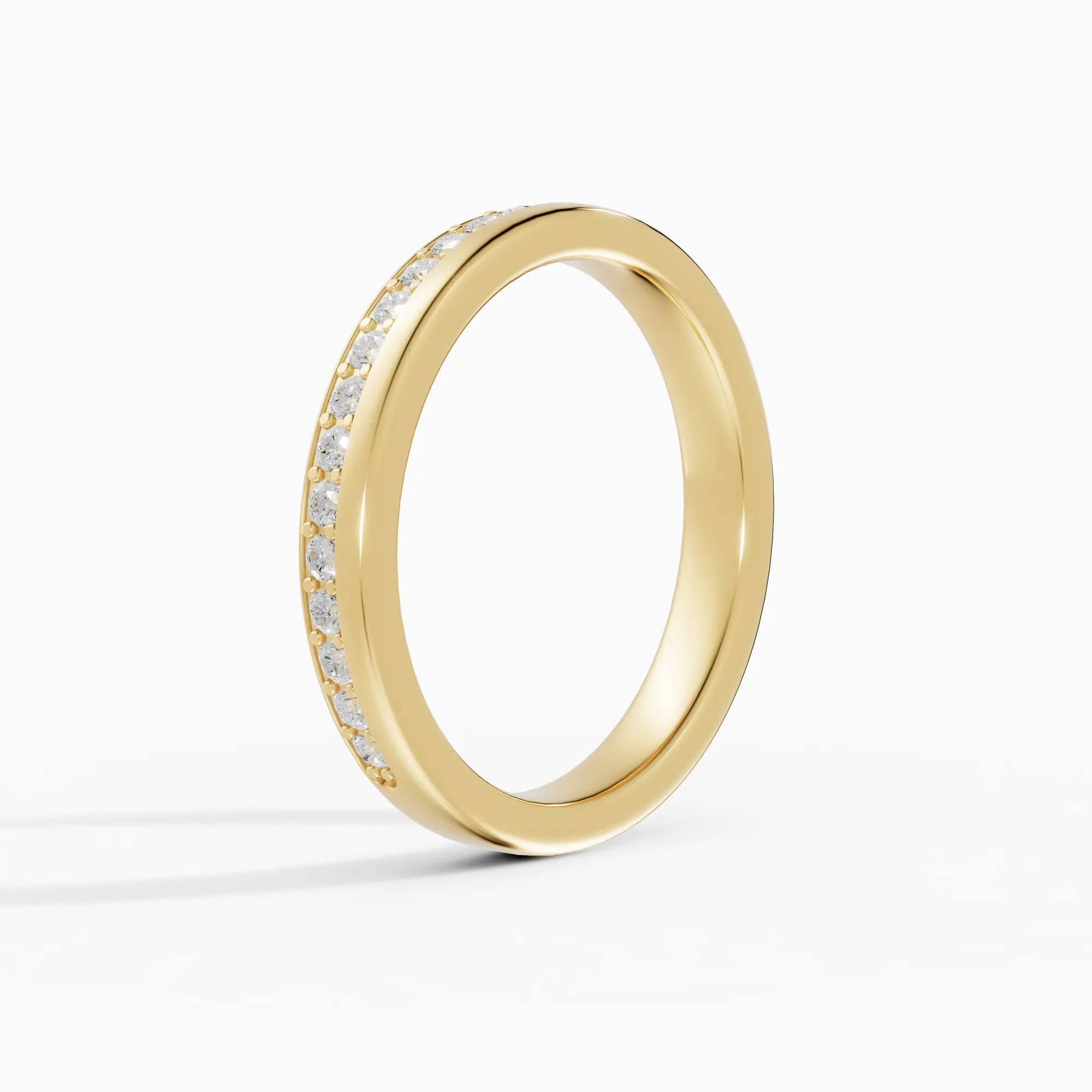 LUX | Alianza plana confort fit 3mm con pavé