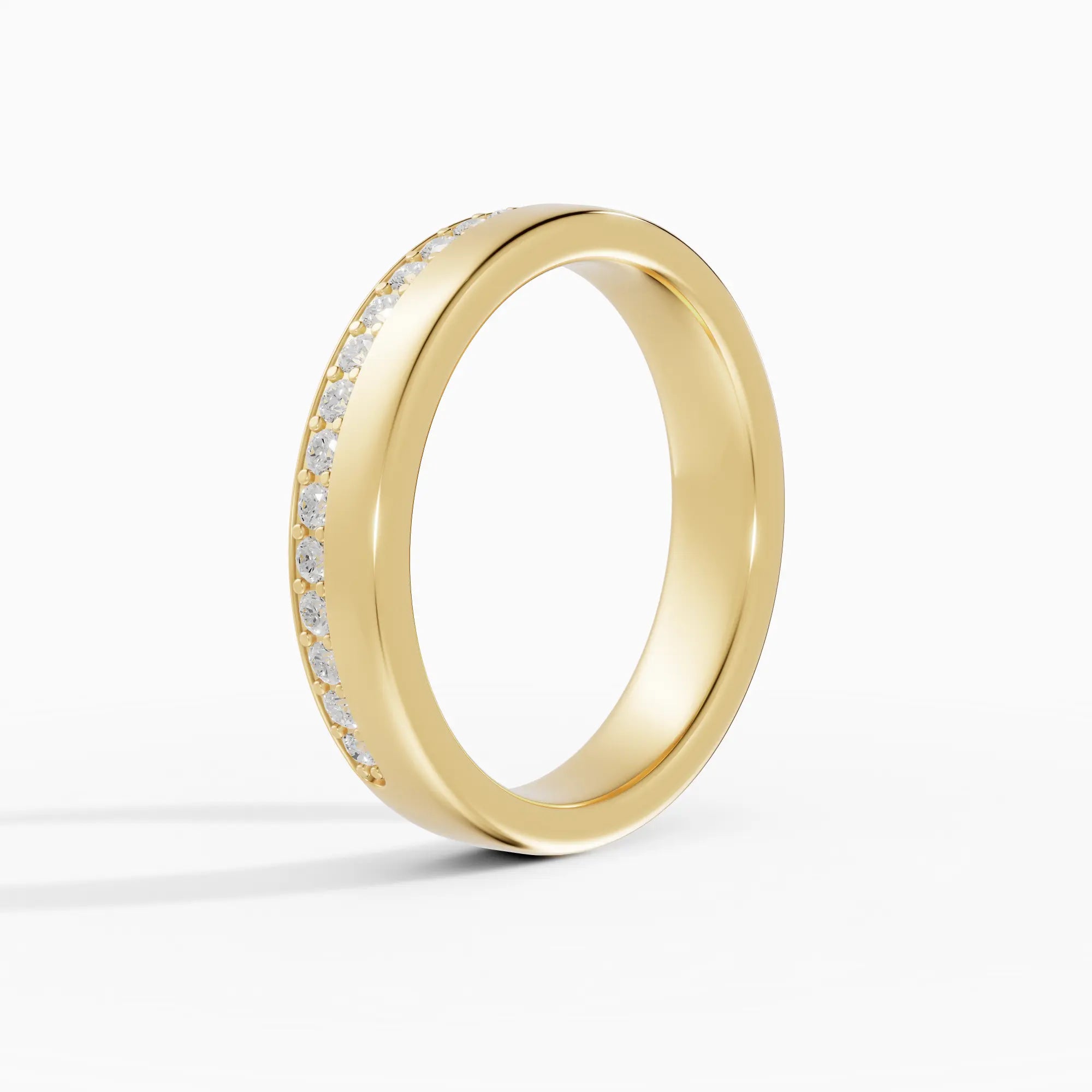 LUX | Alianza plana confort fit 4mm con pavé