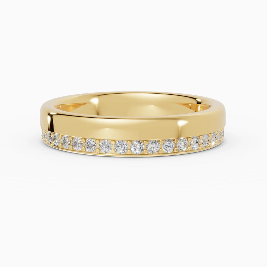 LUX | Alianza plana confort fit 4mm con pavé