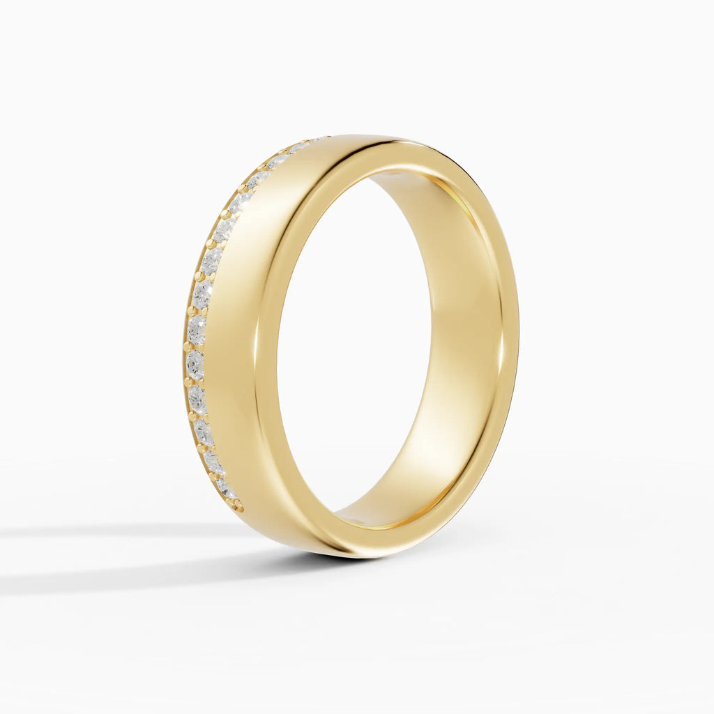 LUX | Alianza plana confort fit 5mm con pavé