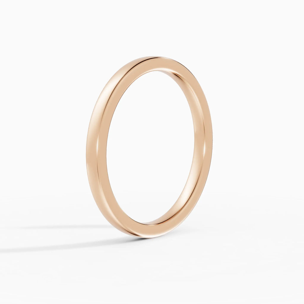 Alianza de boda LUX plana confort fit 2mm - detalle banda