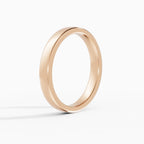 LUX flat comfort fit 3mm wedding band - band detail