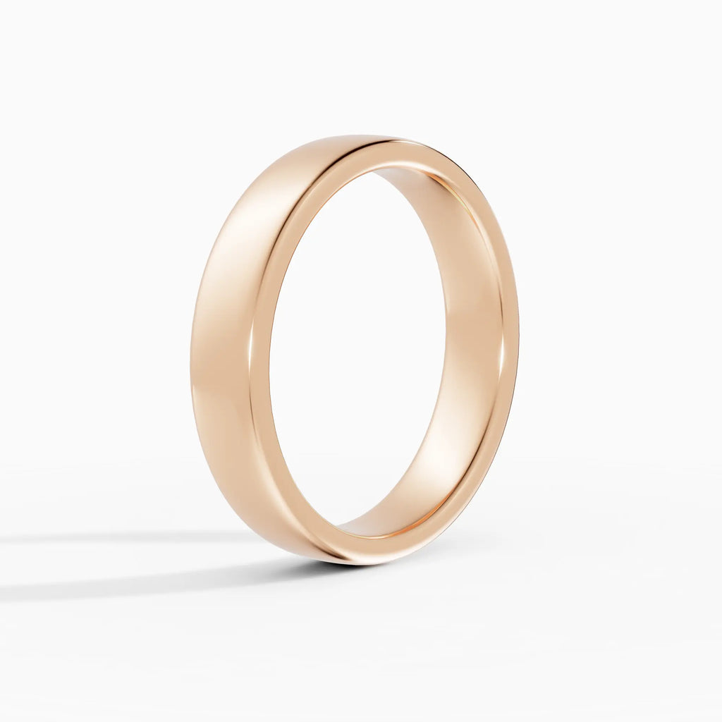 Alianza de boda LUX plana confort fit 4mm - detalle banda