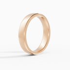 LUX flat comfort fit 4mm wedding band - band detail