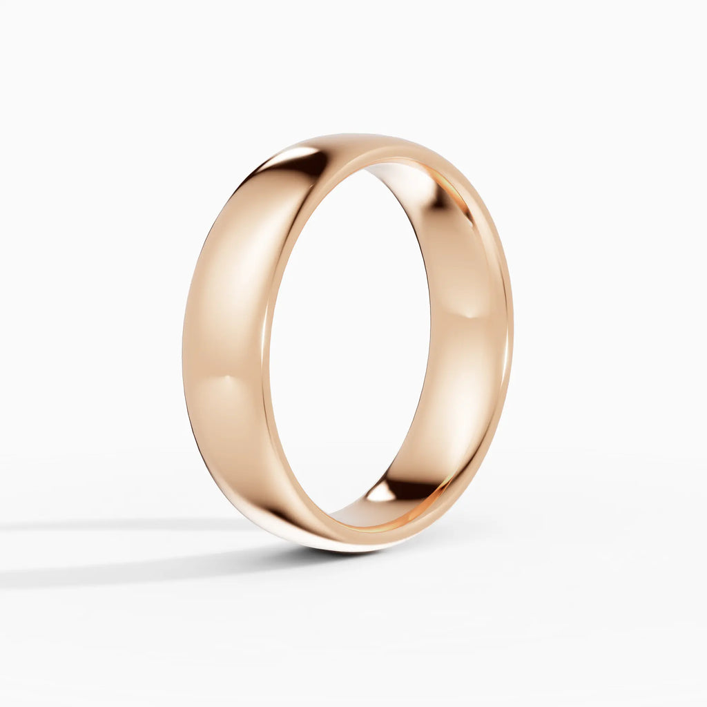 Alianza de boda LUX plana confort fit 5mm - detalle banda