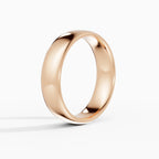 LUX flat comfort fit 5mm wedding band - band detail