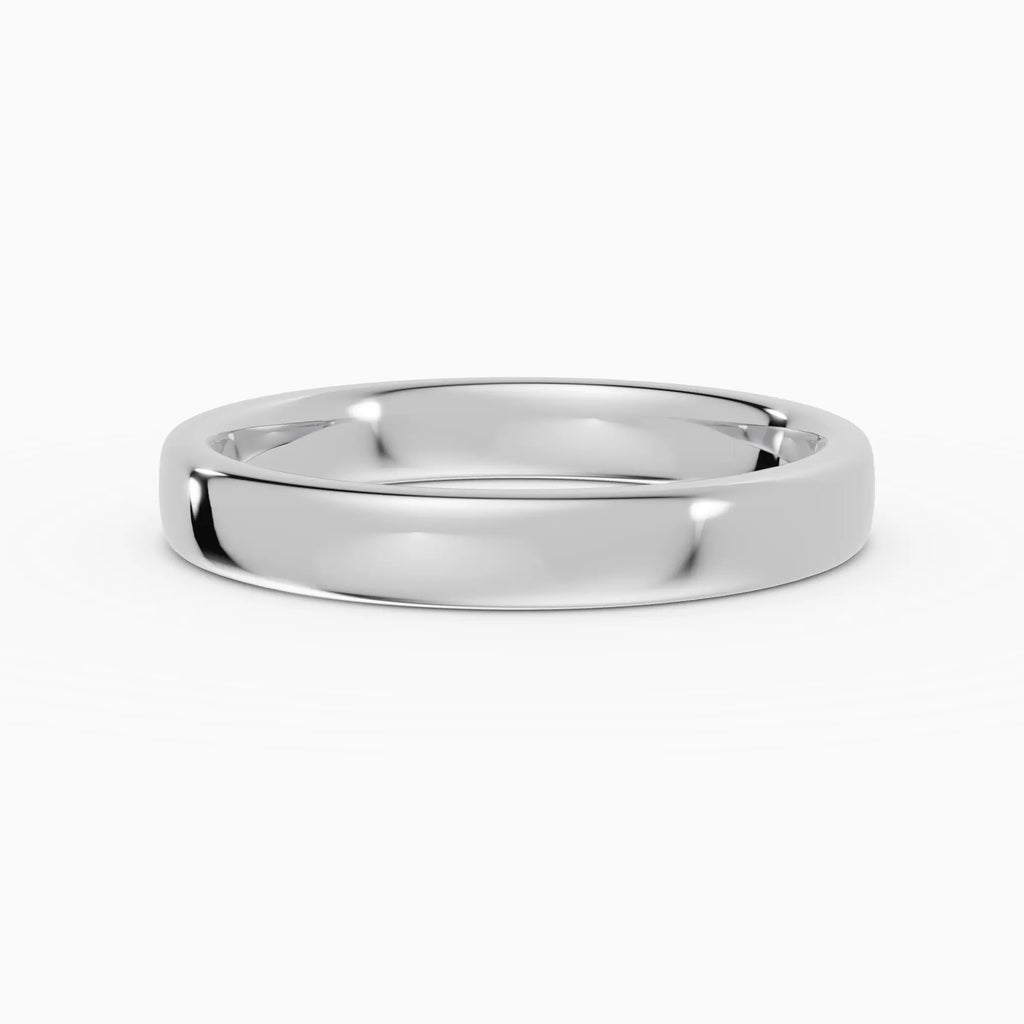 Alianza de boda LUX plana confort fit 3mm en oro rosa 18k - vista superior