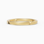 LUX flat comfort fit 2mm wedding band in 18k yellow gold