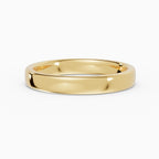 LUX flat comfort fit 3mm wedding band in 18k yellow gold