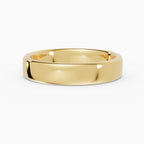 LUX flat comfort fit 4mm wedding band in 18k yellow gold