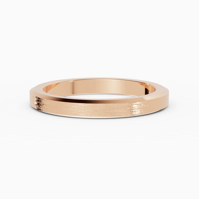 Anillo de compromiso Orion en oro rosa de 3 mm