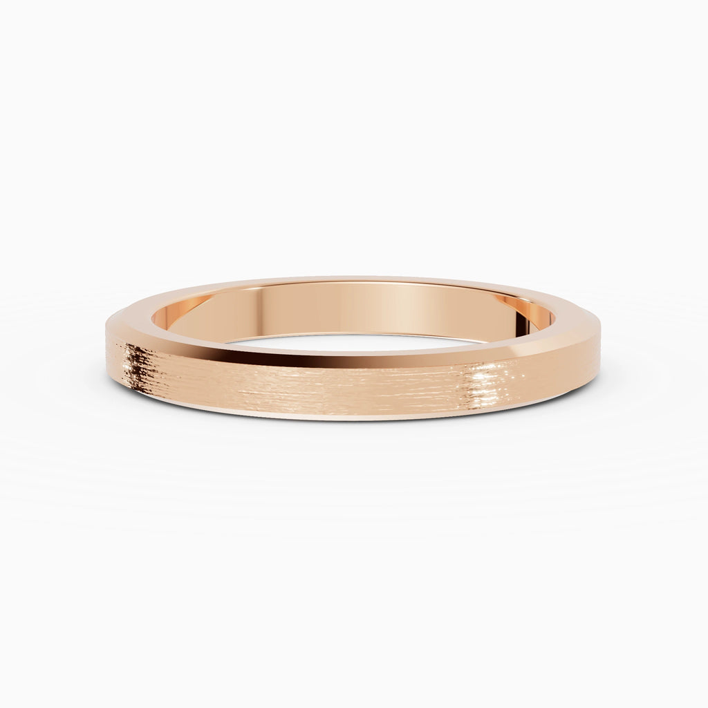 Anillo de compromiso Orion en oro rosa de 3 mm